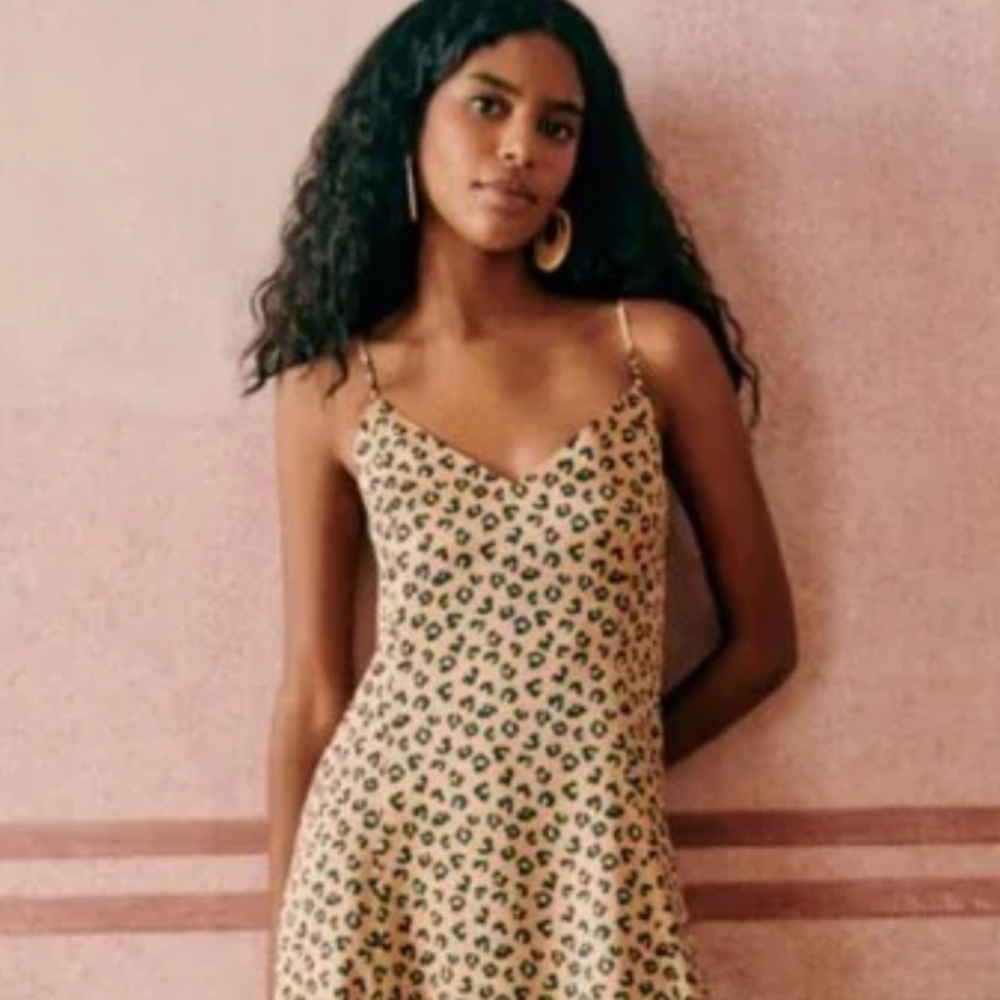 Sezane Marguarita Dress Leopard - Size 2